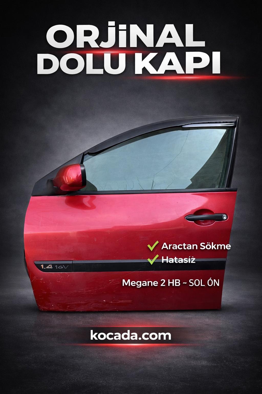 sol orjinal megane 2 hb dolu kapı sol - Görsel 1